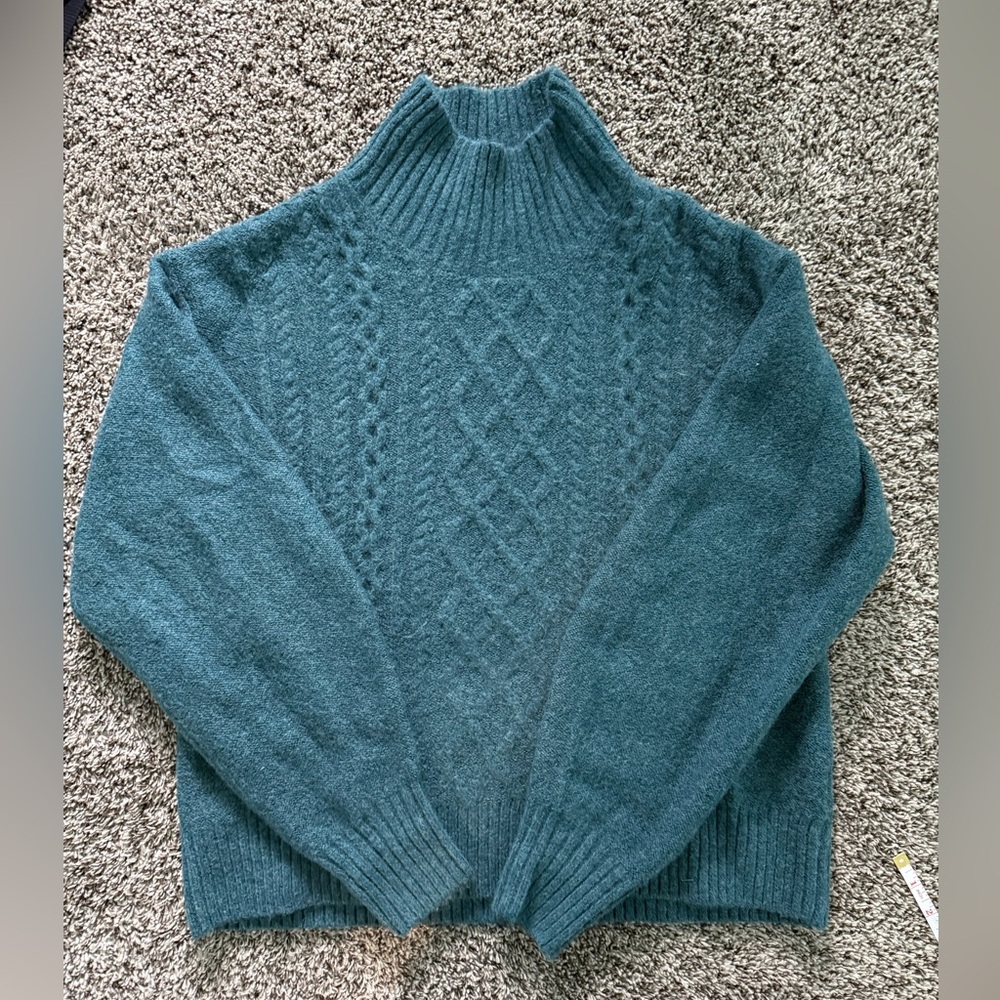 Gap teal mockneck sweater - size small